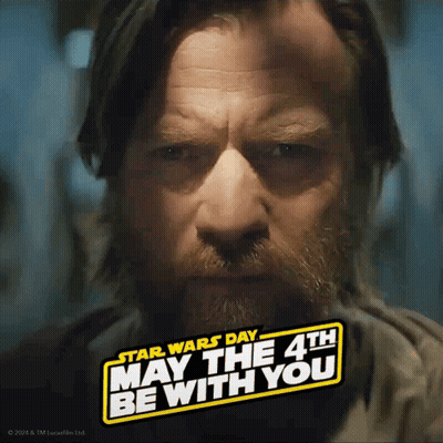 Man With Beard And Star Wars May The 4Th Sticker GIF