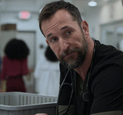 Man With Beard And Stethoscope Looking At Camera GIF