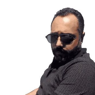 Man With Beard And Sunglasses Sticker