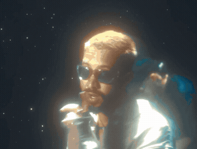 Man With Beard And Sunglasses In White Shirt GIF