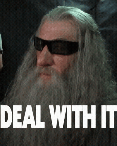 Man With Beard And Sunglasses Saying Deal With It GIF