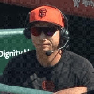Man With Beard And Tangerine Hat GIF