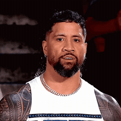 Man With Beard And Tattoos In White Tank Top GIF