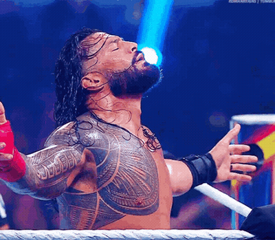 Man With Beard And Tattoos In Wrestling Ring GIF
