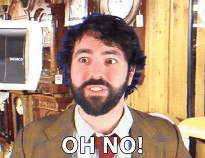 Man With Beard And Tie Saying Oh No GIF