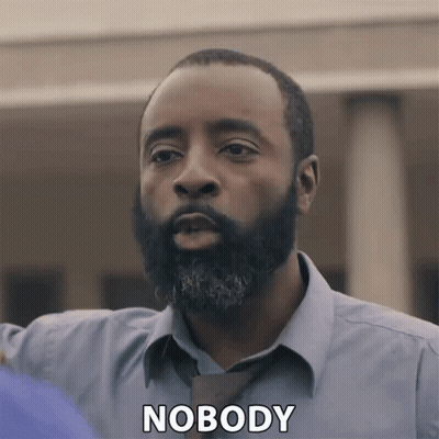 Man With Beard And Tie Says Nobody GIF