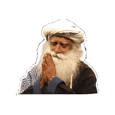 Man With Beard And Turban Praying Sticker
