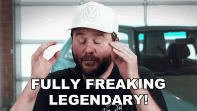 Man With Beard And VW Hat Says Fully Freaking Legendary GIF