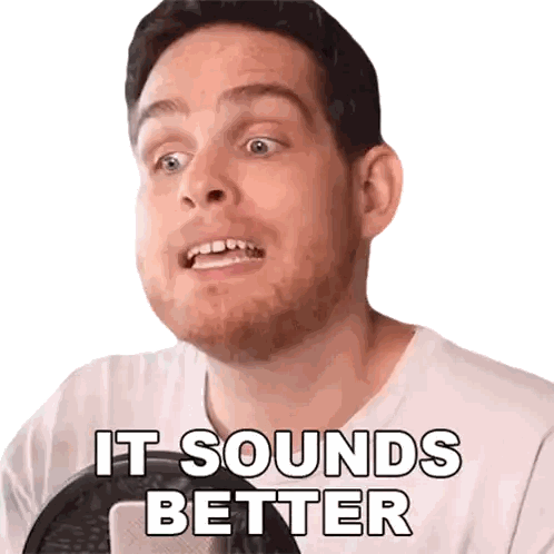 Man With Beard And White Shirt Says It Sounds Better Sticker