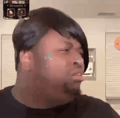 Man With Beard And Wig Making Face GIF