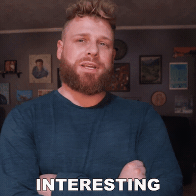 Man With Beard Arms Crossed Saying Interesting GIF