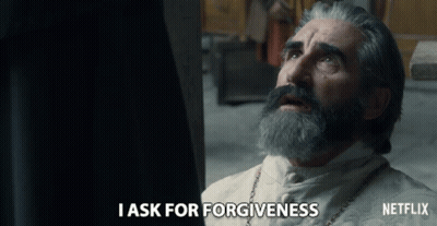 Man With Beard Asking Forgiveness From Netflix GIF