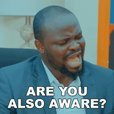 Man With Beard Asking If Aware GIF