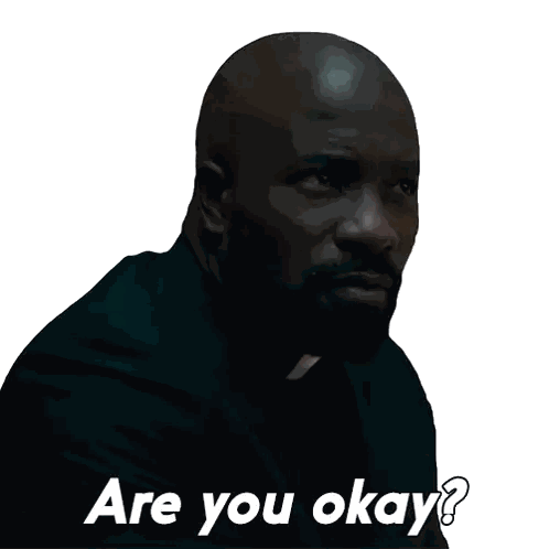 Man With Beard Asking If Okay Sticker
