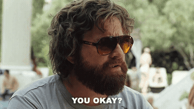 Man With Beard Asking You Okay GIF