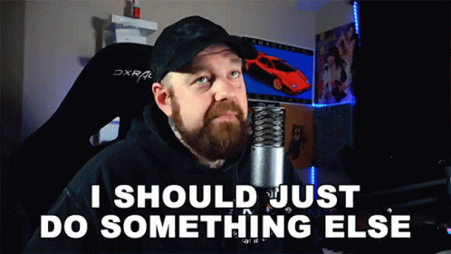 Man With Beard At Microphone I Should Just Do Something Else GIF