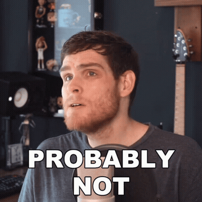 Man With Beard At Microphone Saying Probably Not GIF