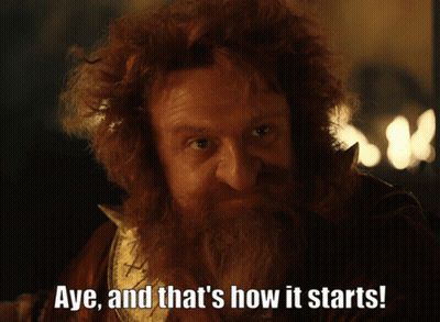 Man With Beard Aye That Is How It Starts GIF