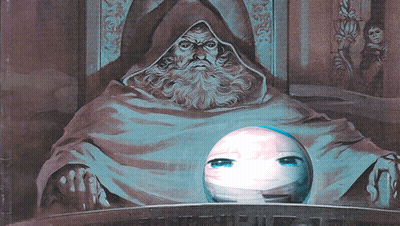 Man With Beard Before Sphere With Face GIF