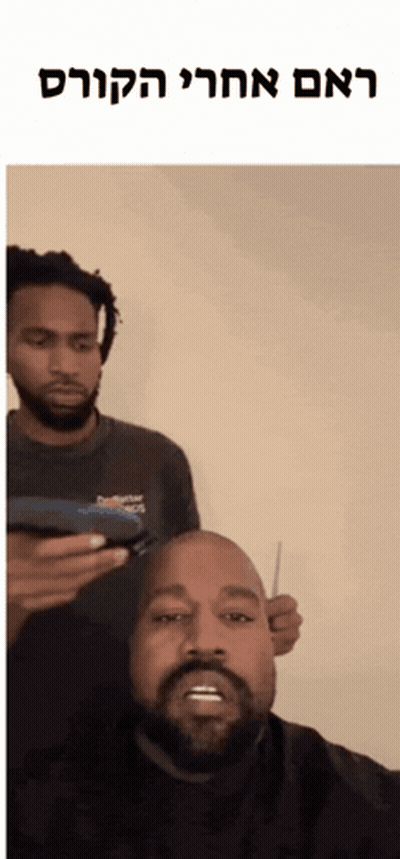 Man With Beard Being Shaved By Another Man GIF