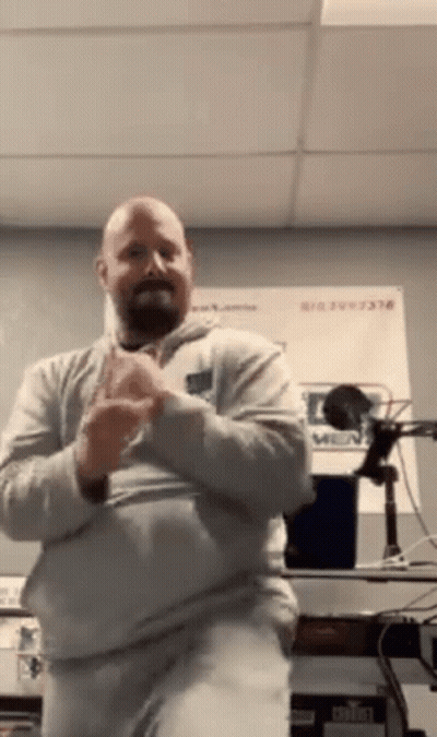 Man With Beard Clapping In Room GIF