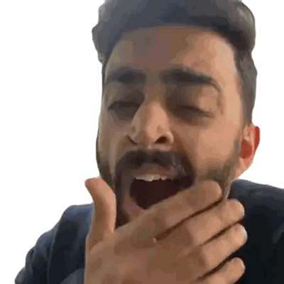 Man With Beard Covering Mouth Laughing Sticker