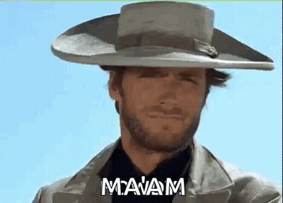Man With Beard Cowboy Hat Standing In Desert GIF