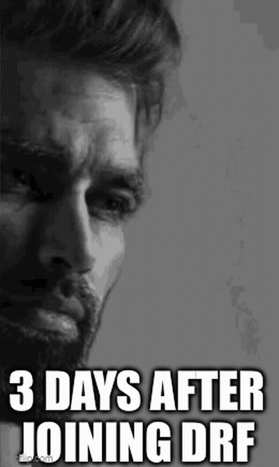 Man With Beard Crying 3 Days After Joining Drf GIF
