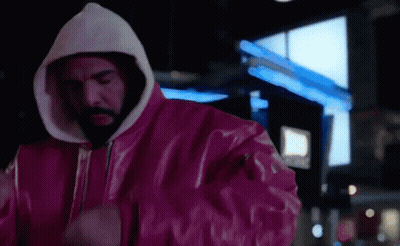 Man With Beard Dancing In Pink Hoodie GIF