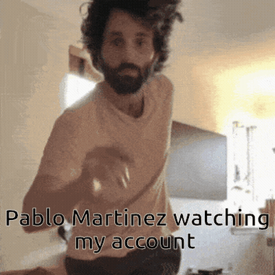 Man With Beard Dancing Pablo Martinez Watching My Account GIF