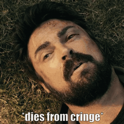 Man With Beard Dies From Cringe GIF