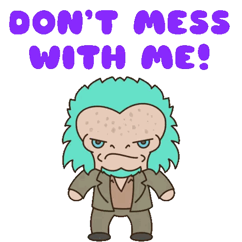 Man With Beard Don't Mess With Me Sticker