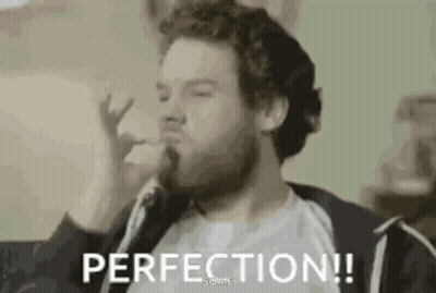 Man With Beard Drinking Bottle Saying Perfection GIF