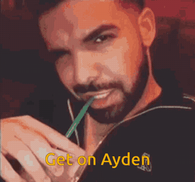 Man With Beard Drinking Through Green Straw GIF