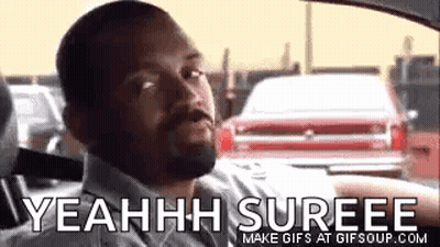 Man With Beard Driving Car Making Face GIF