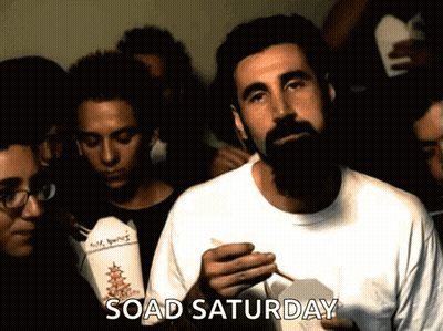 Man With Beard Eating Chinese Food Soad Saturday GIF