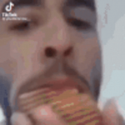 Man With Beard Eating Sandwich GIF