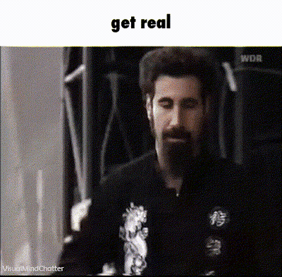Man With Beard Eyes Closed Saying Get Real GIF