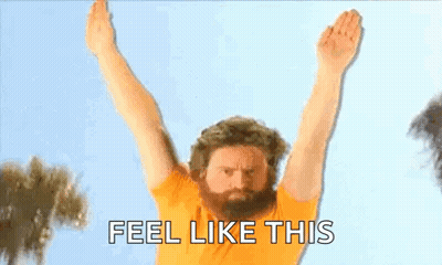 Man With Beard Flying Feel Like This GIF