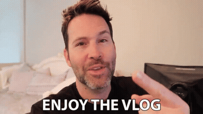 Man With Beard Giving Middle Finger Enjoy The Vlog GIF