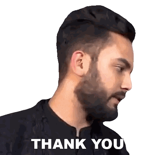Man With Beard Giving Thanks Sticker