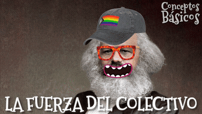Man With Beard Glasses And Hat Saying La Fuerza Del Colectivo GIF