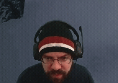 Man With Beard Glasses Headphones Hat GIF