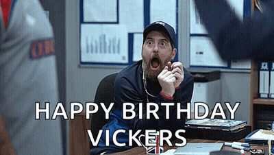 Man With Beard Happy Birthday Vickers GIF