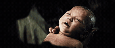 Man With Beard Holding Baby GIF