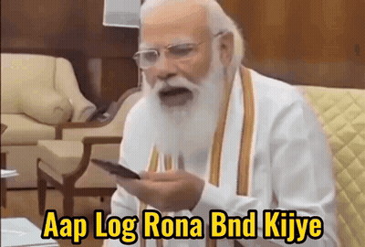 Man With Beard Holding Cell Phone Says Aap Log Rona Bnd Kiiye GIF