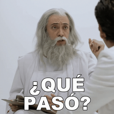 Man With Beard Holding Clipboard Que Paso GIF