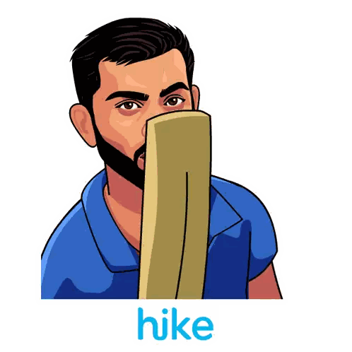 Man With Beard Holding Cricket Bat Sticker