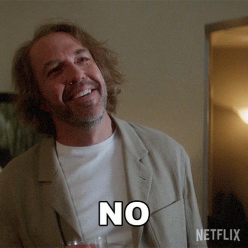 Man With Beard Holding Glass Saying No GIF