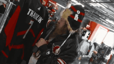 Man With Beard Holding Jersey Saying Tkauluk GIF